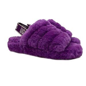 UGG BERRYLICIOUS FLUFF YEAH SLIDE SHEEPSKIN SLIPPERS Purple 1095119 Womens 8